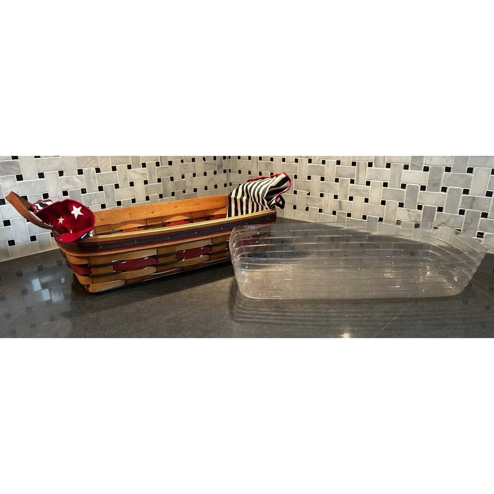 1993 Longaberger Crisco American Baking Celebration Basket Stars & Stripes Combo